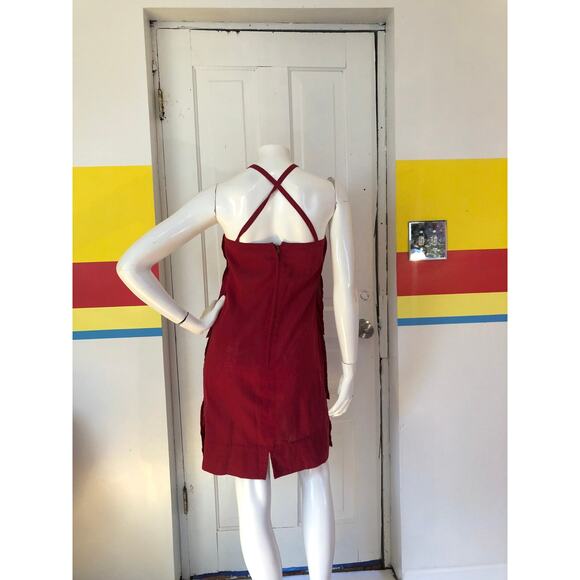 1970s Vintage Pink Sonia Rykiel linen sundress mini dress m xs designer french - Picture 4 of 10